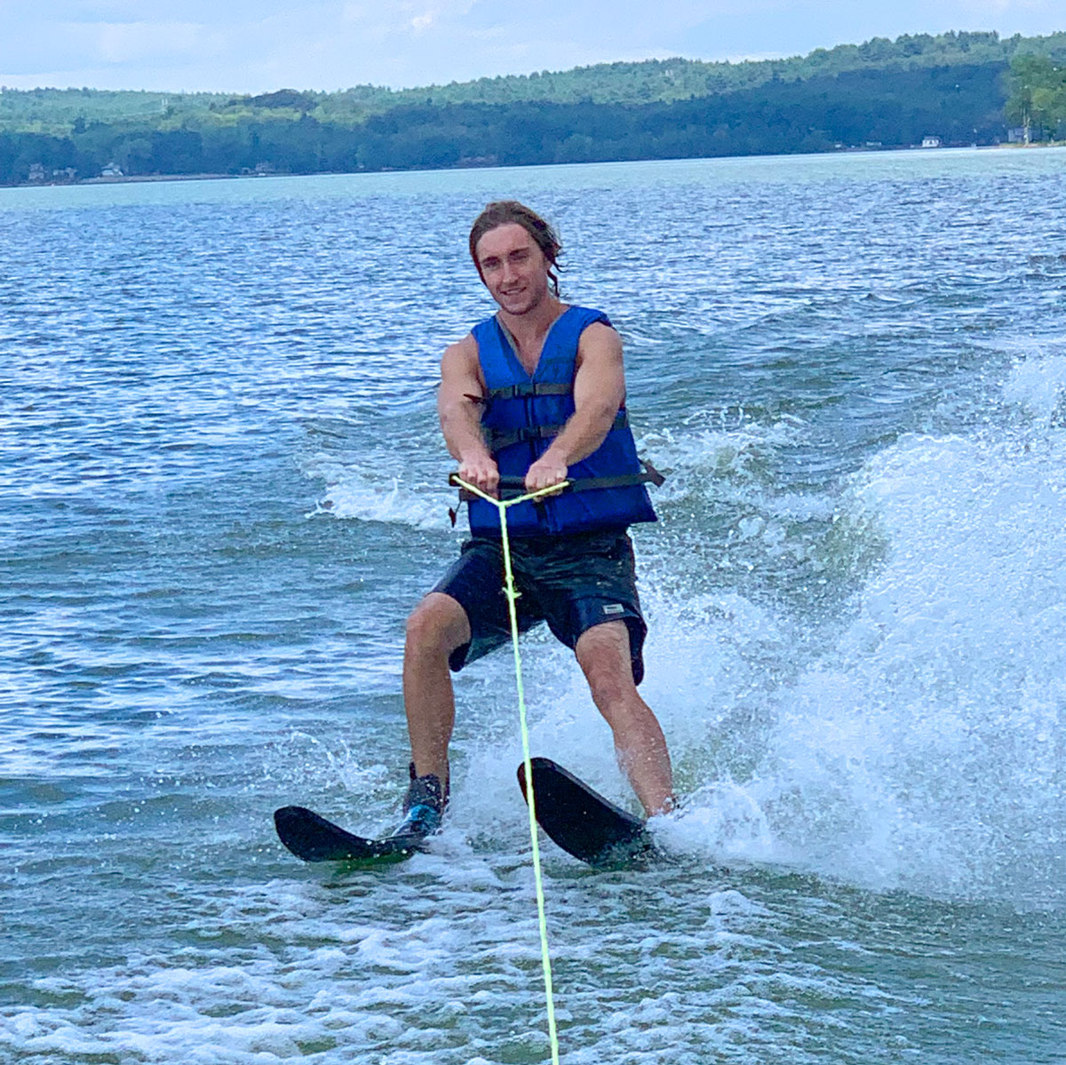 Waterskiing on Sabattus Lake