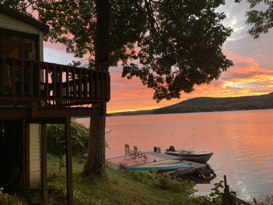 Sunset at Sabattus Lake House